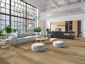 3D-Illustration of a new modern city loft apartment.
