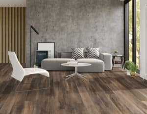 Interior of modern living room with sofa 3 D rendering